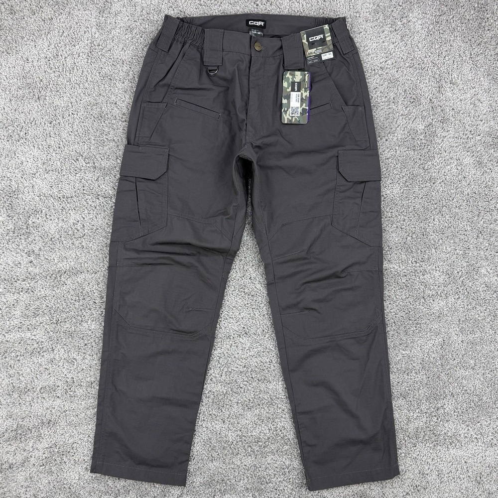 CQR Tactical Pants Men's 32x30 Charcoal NWT Duratex Ripstop Cargo Utility